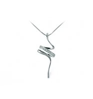 Collana Miluna Donna Miss Italia in Oro bianco Diamante 0.032 Ct CLD3863 - CLD3863